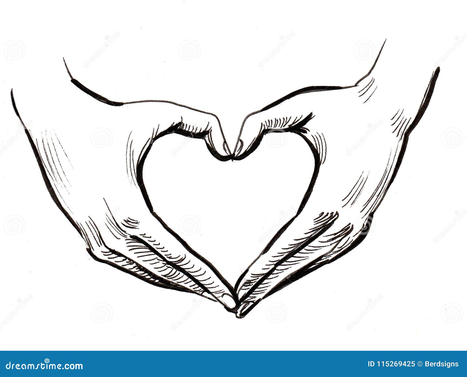 Hands and heart stock illustration. Illustration of heart ...