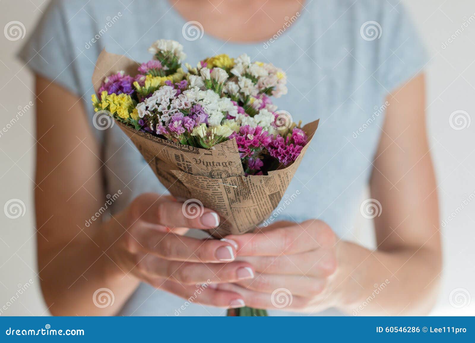 Hands Holding Bouquet of Flowers Stock Photo Image of hand, holding