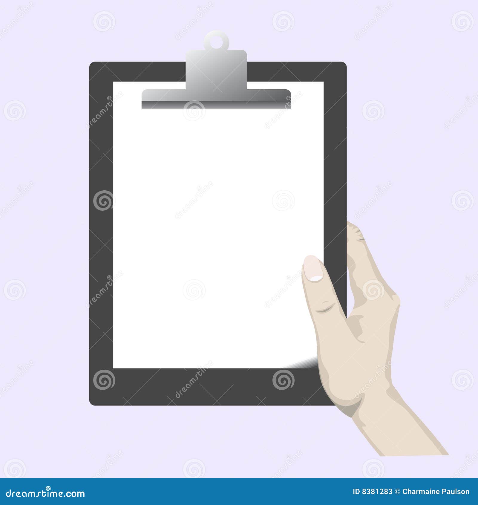 Hands Holding a Clipboard stock vector. Illustration of file - 8381283