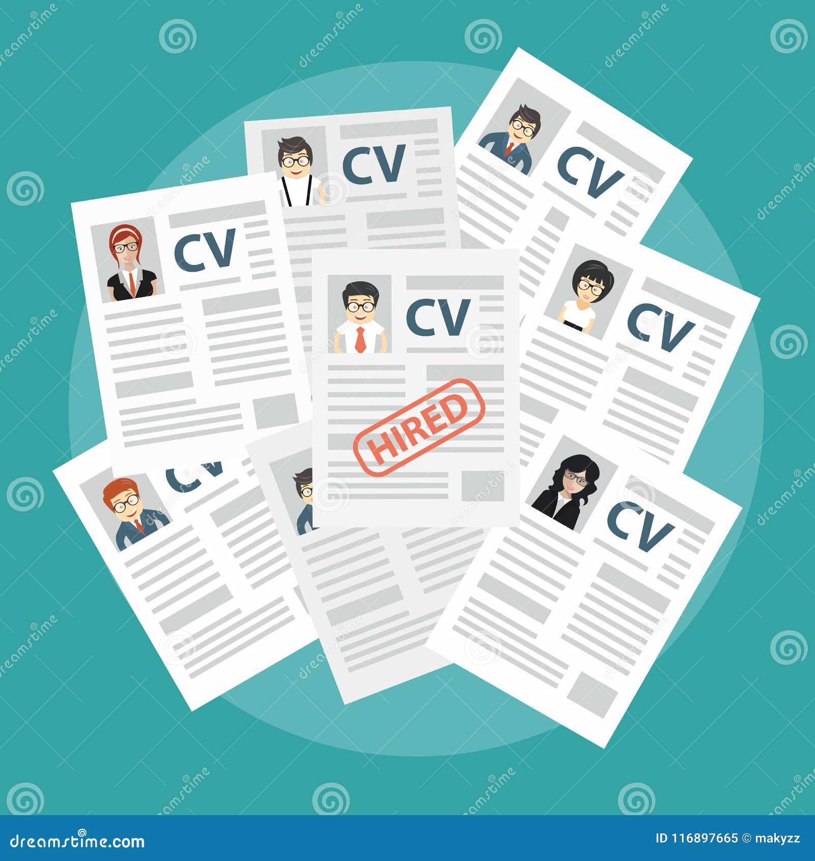 Hands Holding CV Papers. Human Resources Management Concept, Searching  Professional Staff, Analyzing Resume Papers, Work Stock Illustration -  Illustration of hands, interview: 116897665