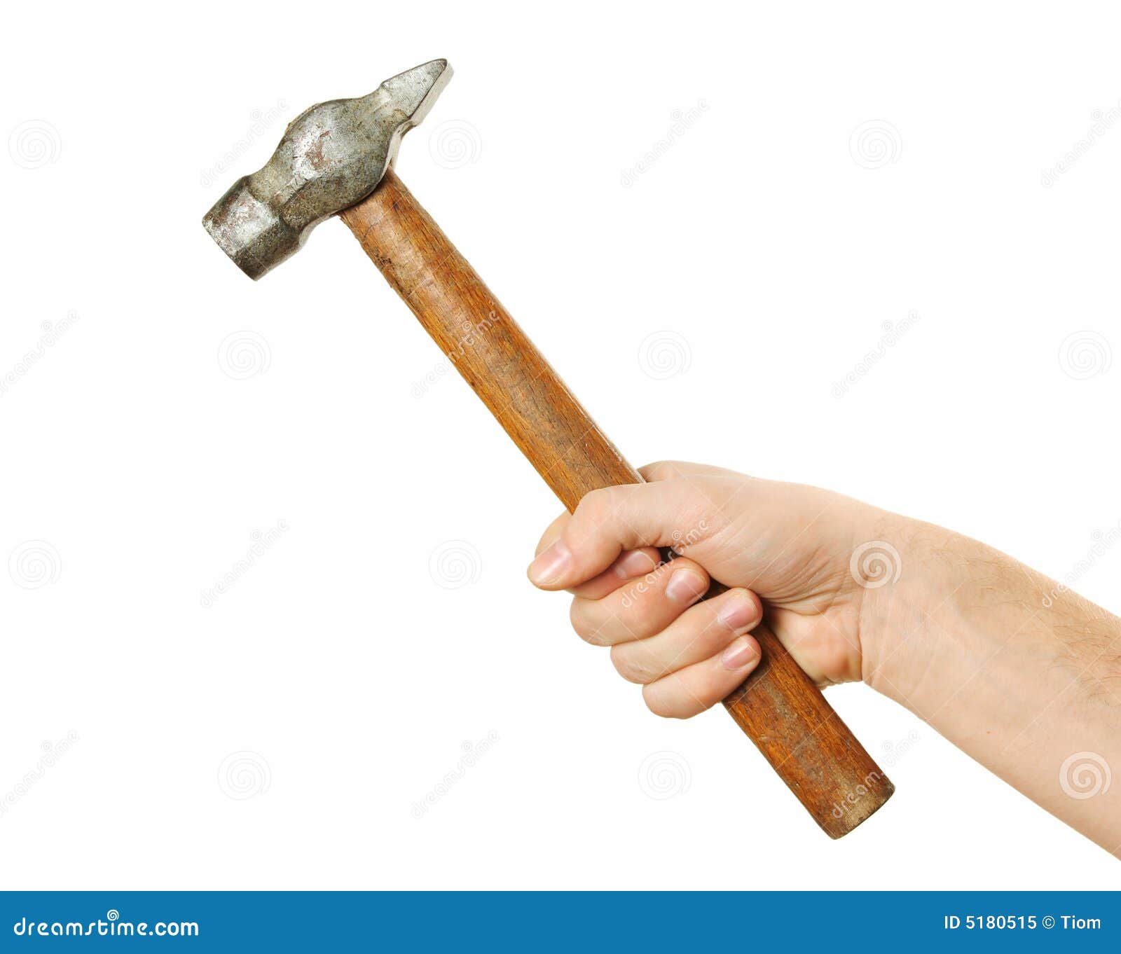 Hands holding hammer stock image. Image of hammering, home 5180515