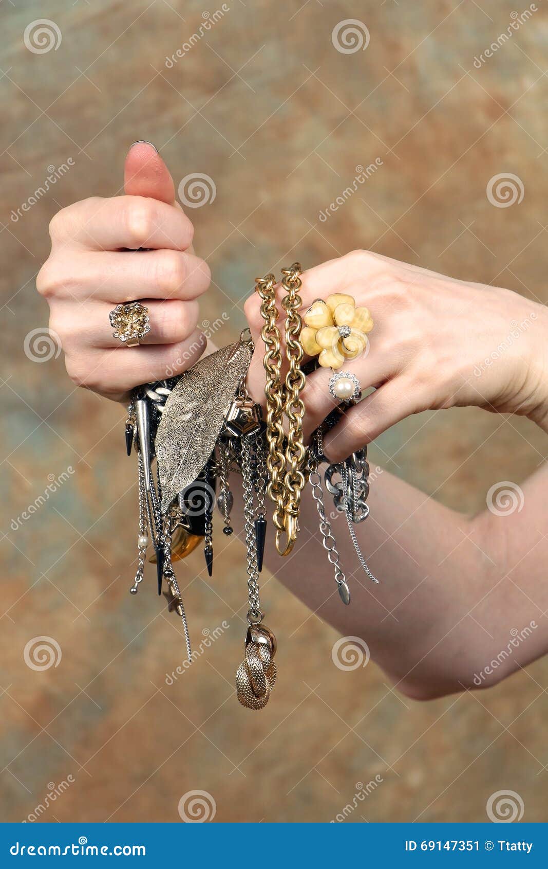 Hands Holding Jewelry Stock Image Image Of Precious 69147351