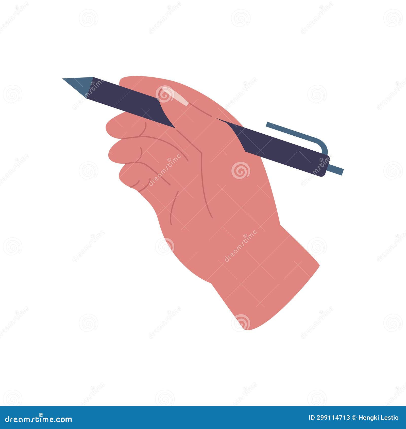 Hands Holding Pen Vector Concept Stock Vector - Illustration of holding