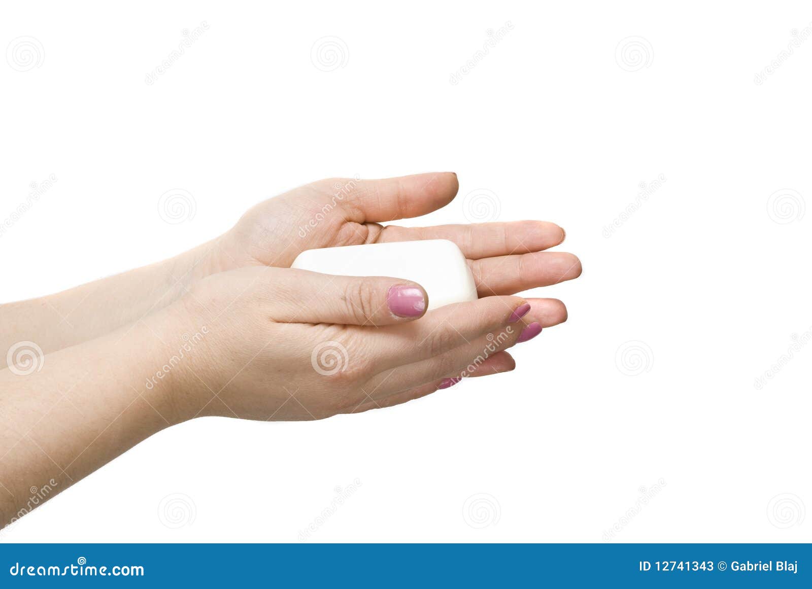 Hands holding soap stock image. Image of soapy, soap 12741343
