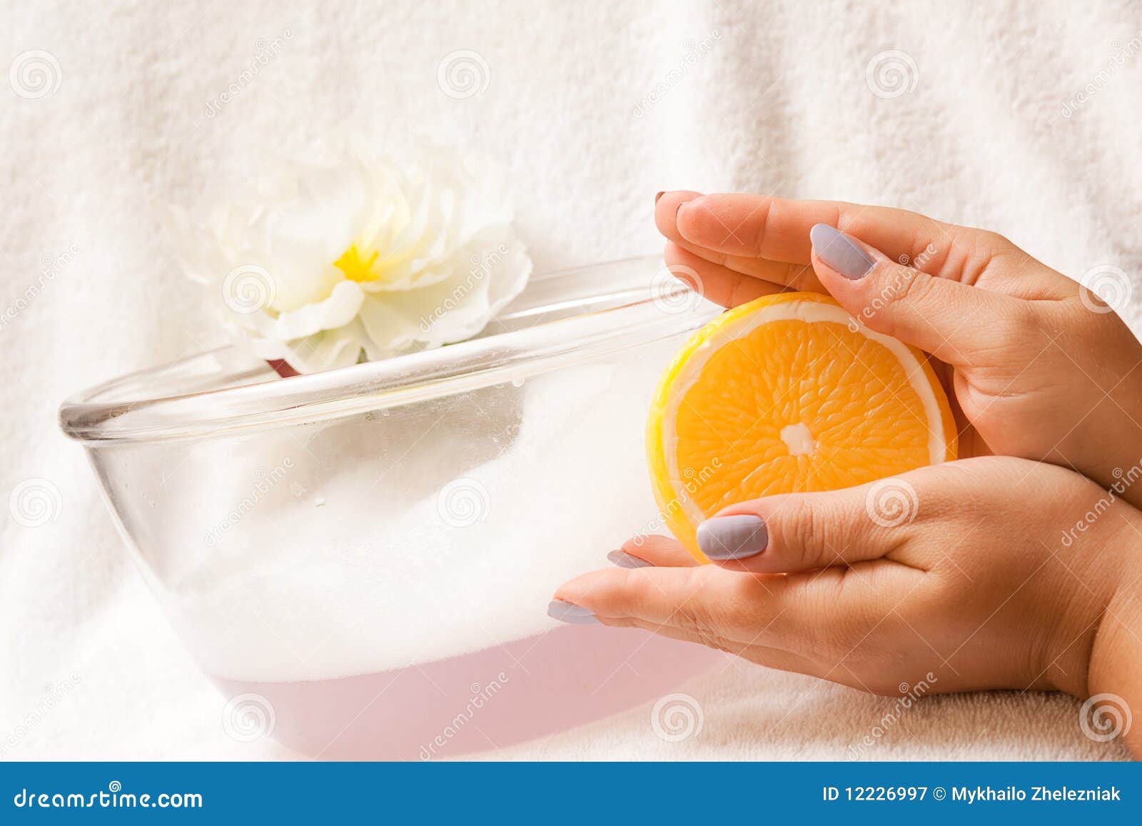 Hands holds soap stock image. Image of water, relaxation 12226997