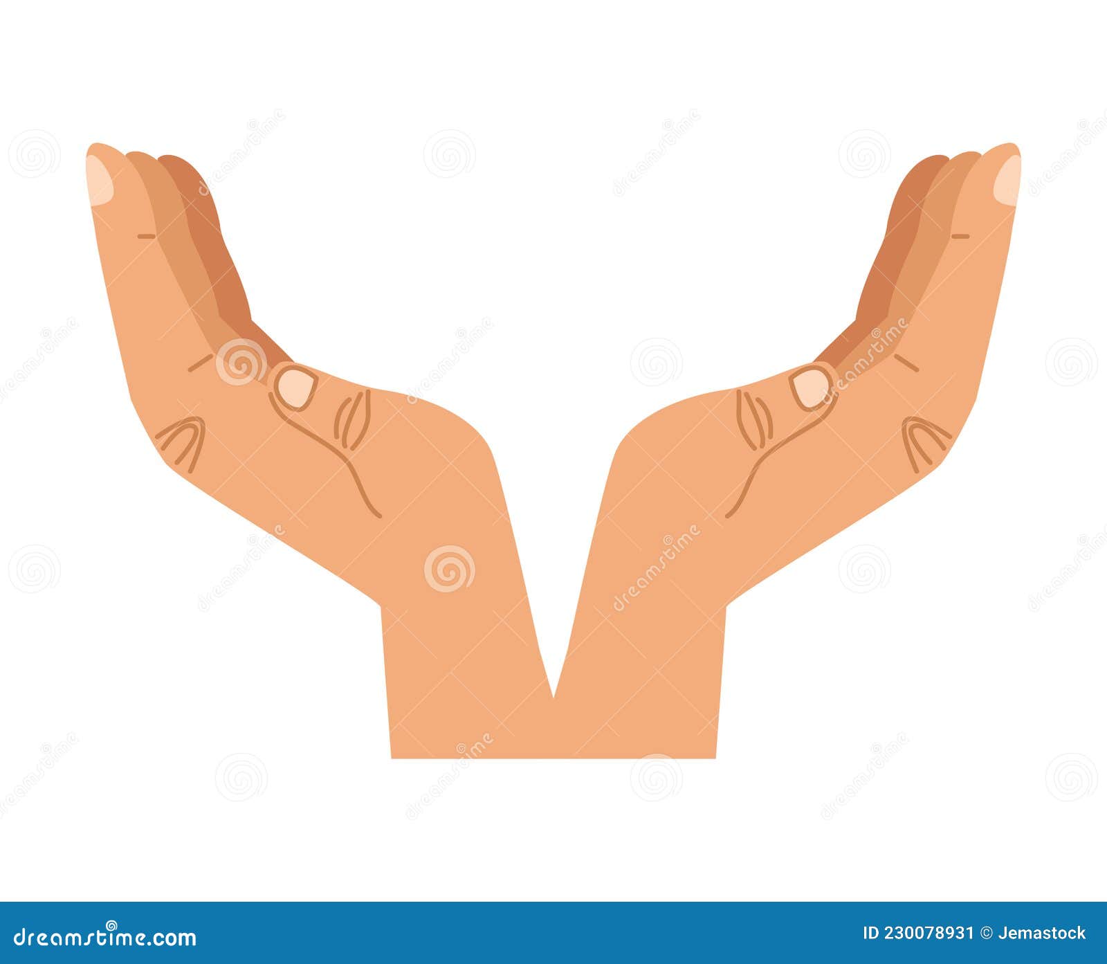 Hands human protecting stock vector. Illustration of isolated 230078931