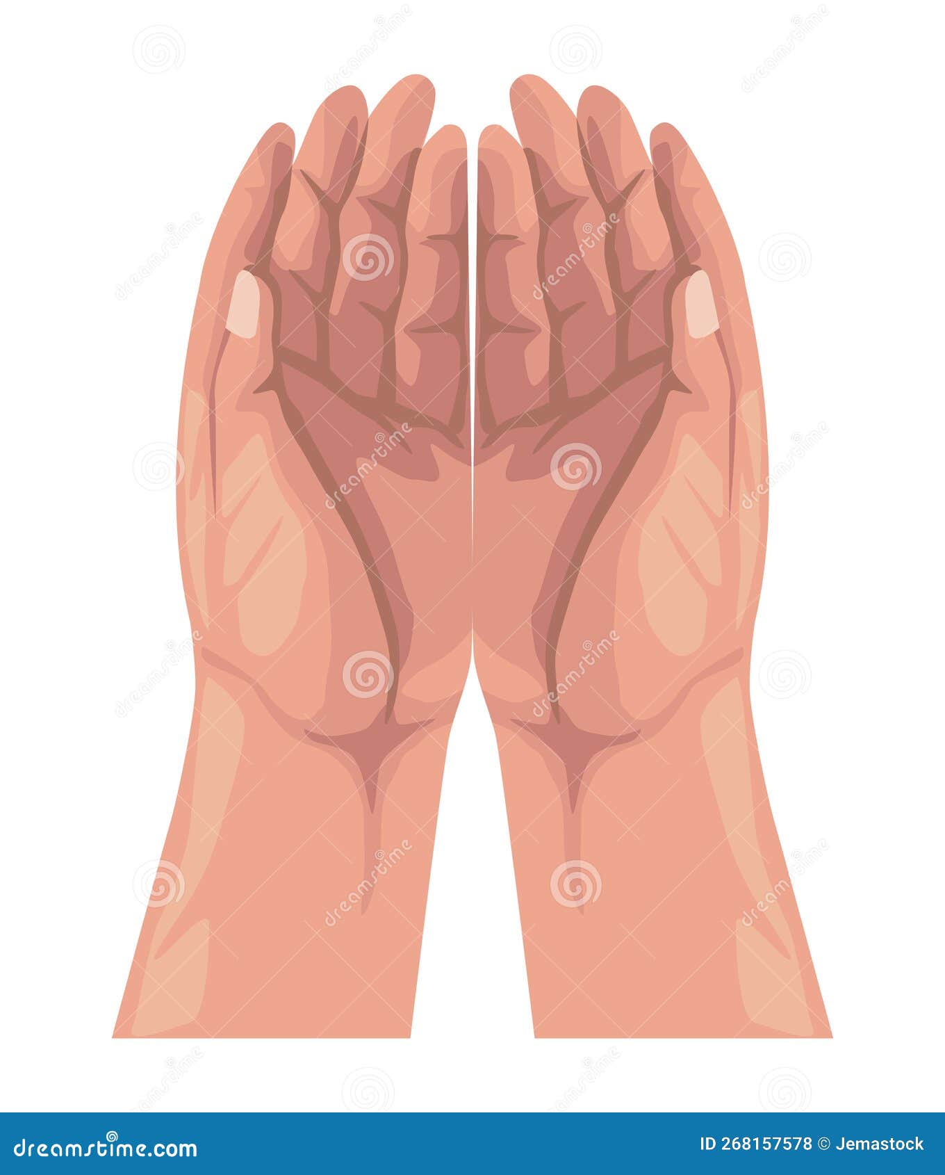 Hands human protecting stock vector. Illustration of person 268157578