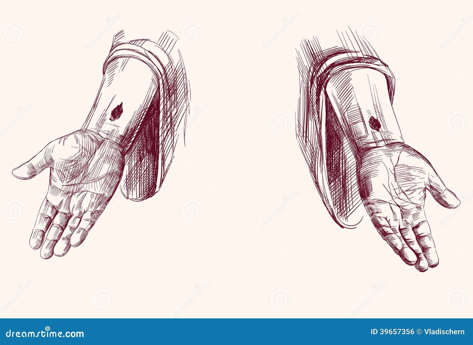 Jesus Hands Drawings