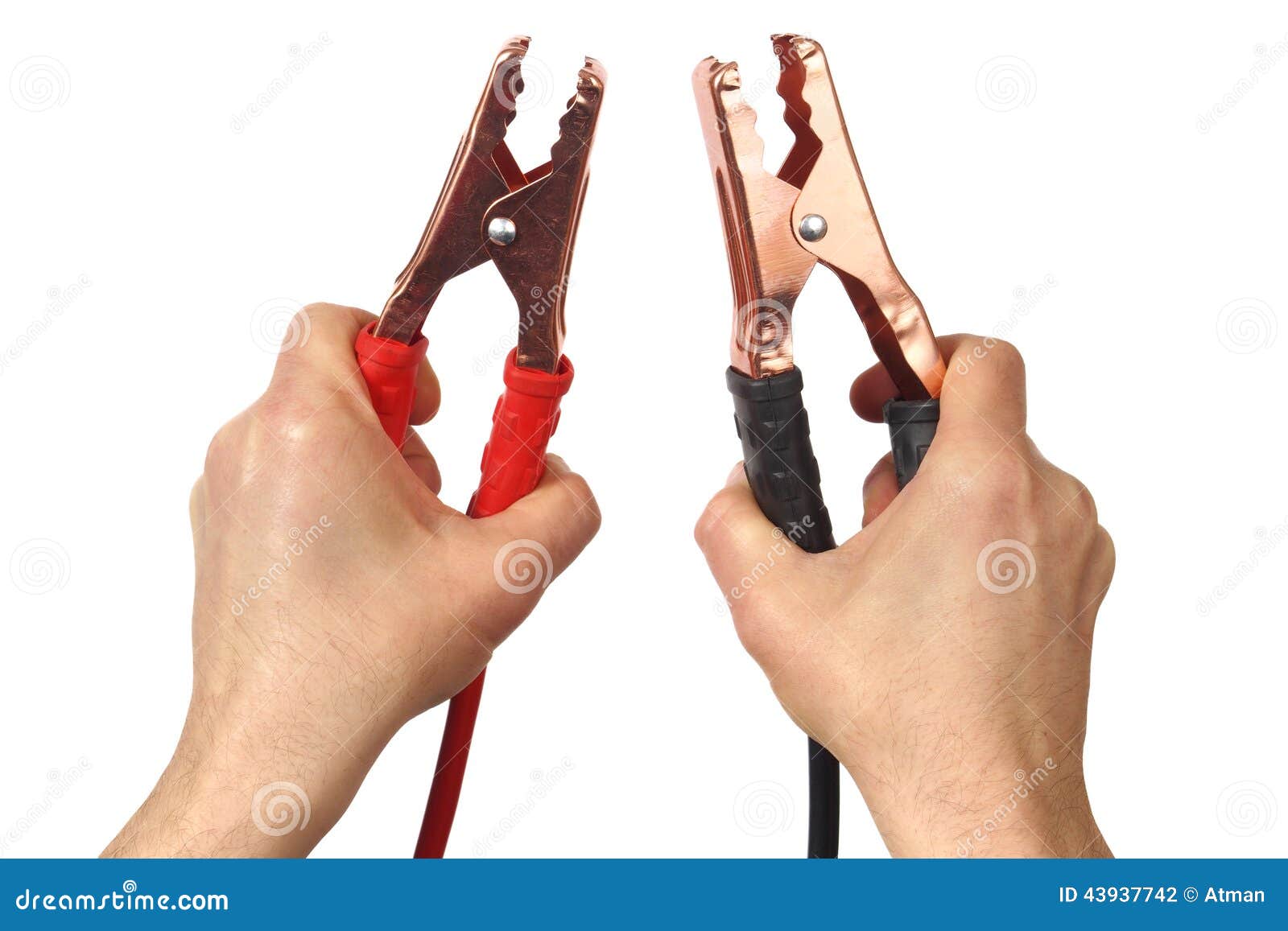 Jumper Cables For Charging Vehicle Battery Identify The Positive And