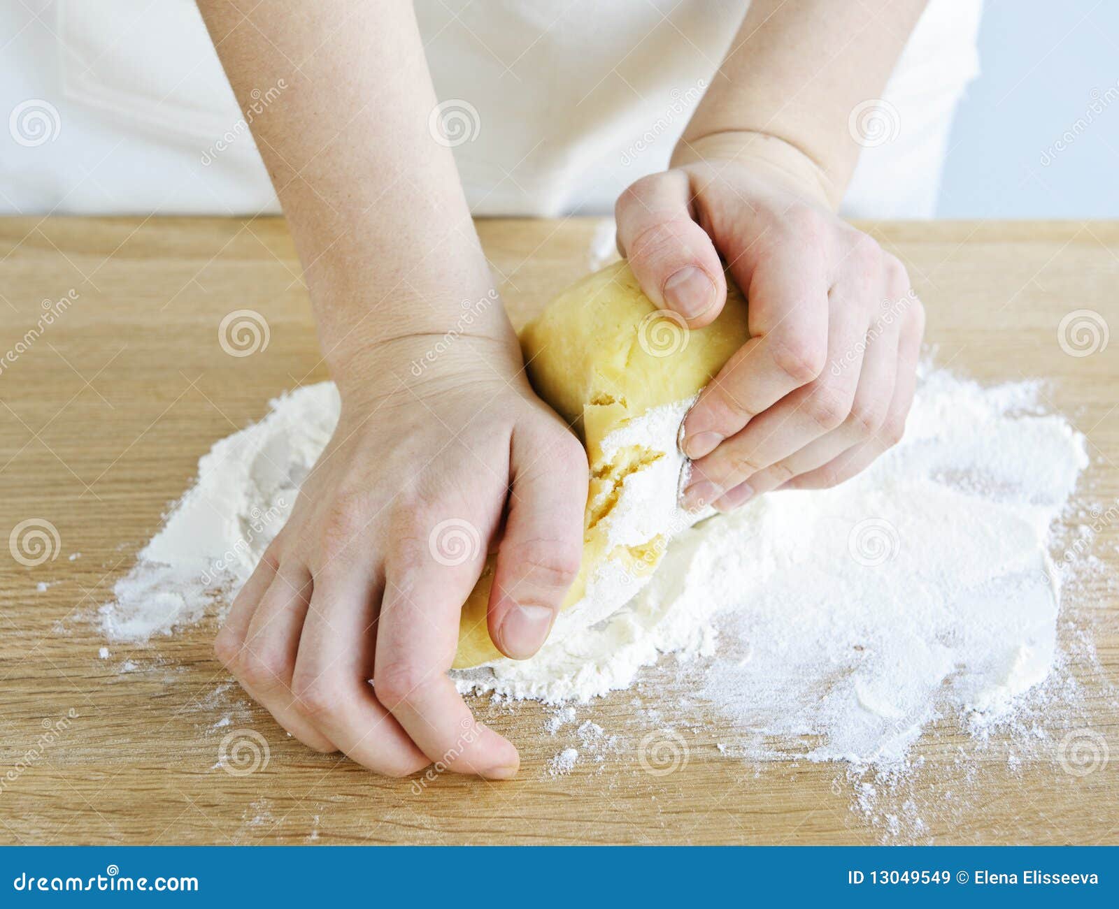 Hands kneading dough stock image. Image of board, ingredients 13049549