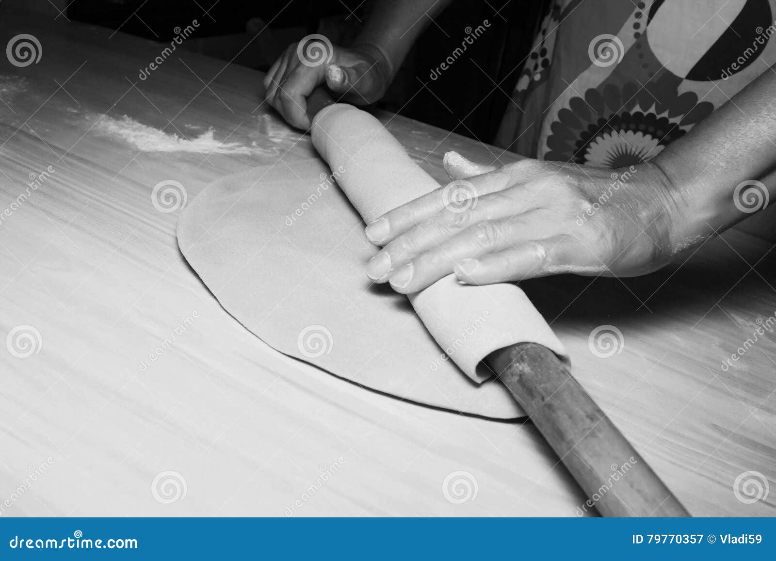 Hands kneading a dough stock image. Image of making, bakery 79770357