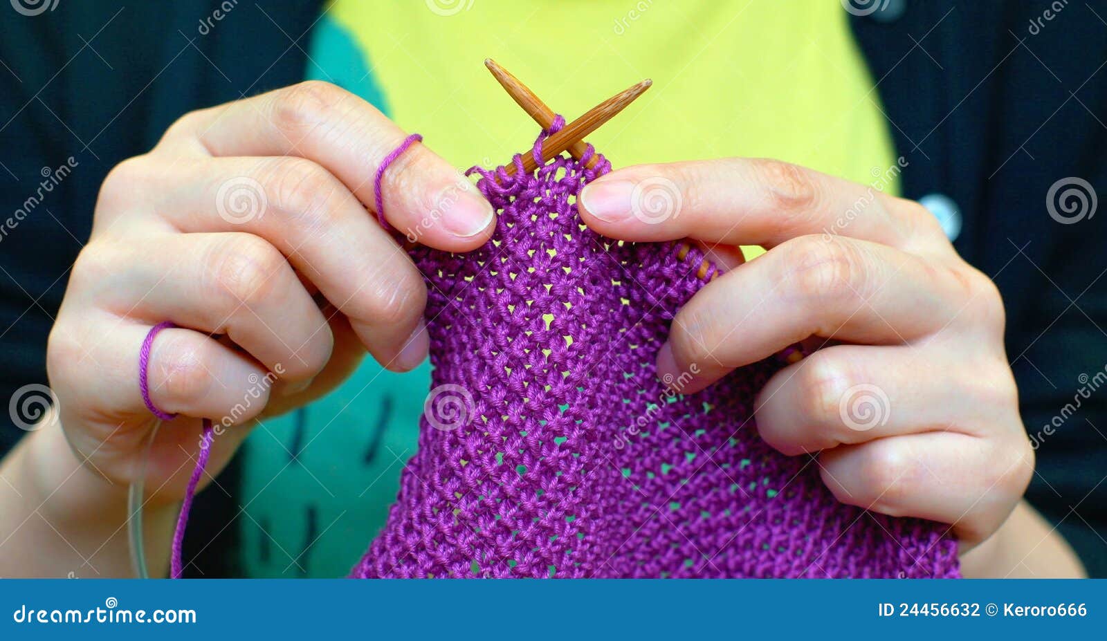 Hands knitting stock photo. Image of thread, pattern - 24456632