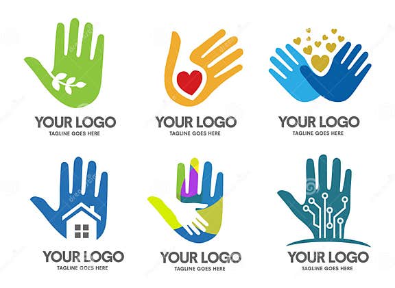Hands logo stock vector. Illustration of energy, love - 56548340
