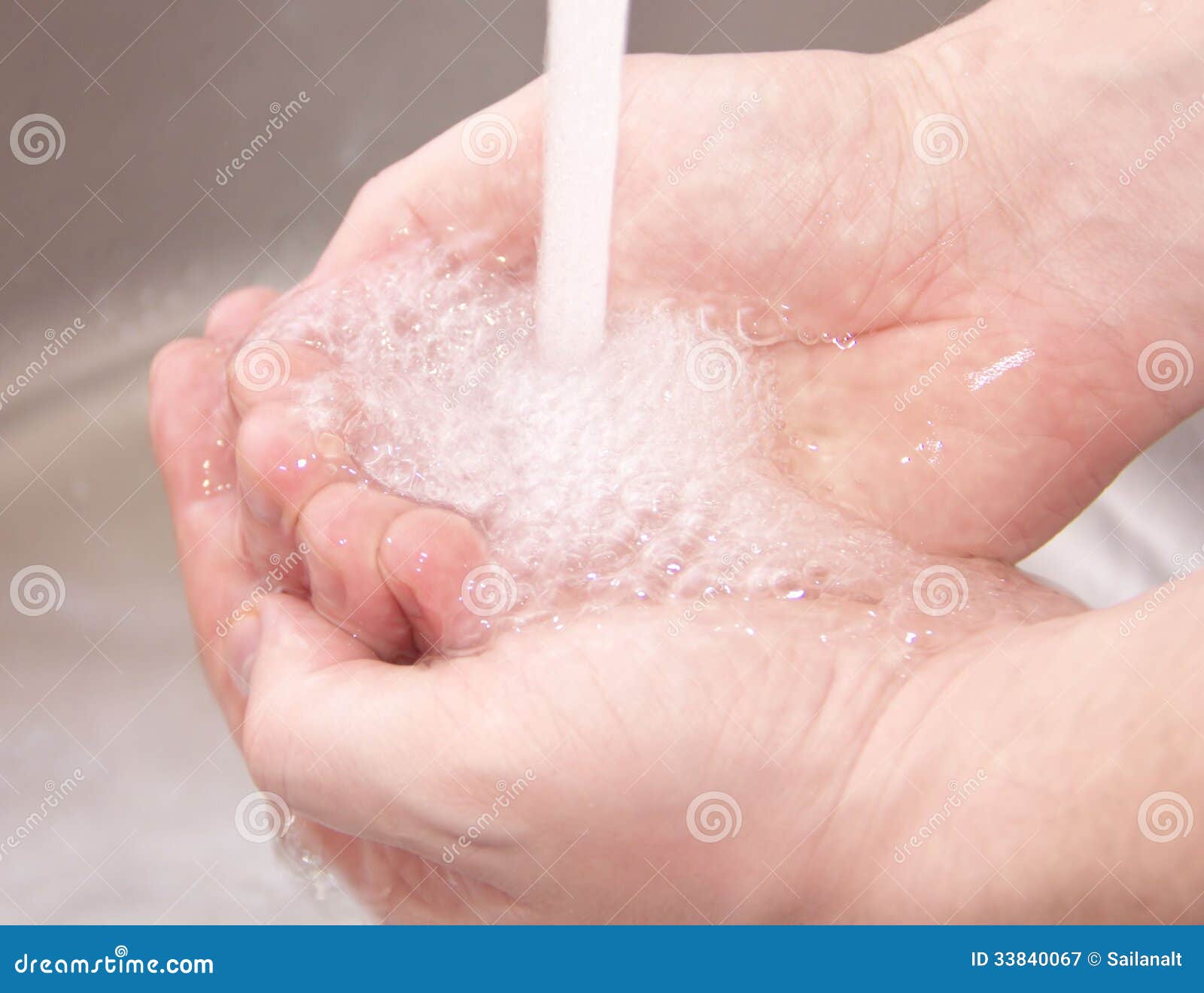 Hands of Man Under Running Water Stock Image Image of liquid, flow
