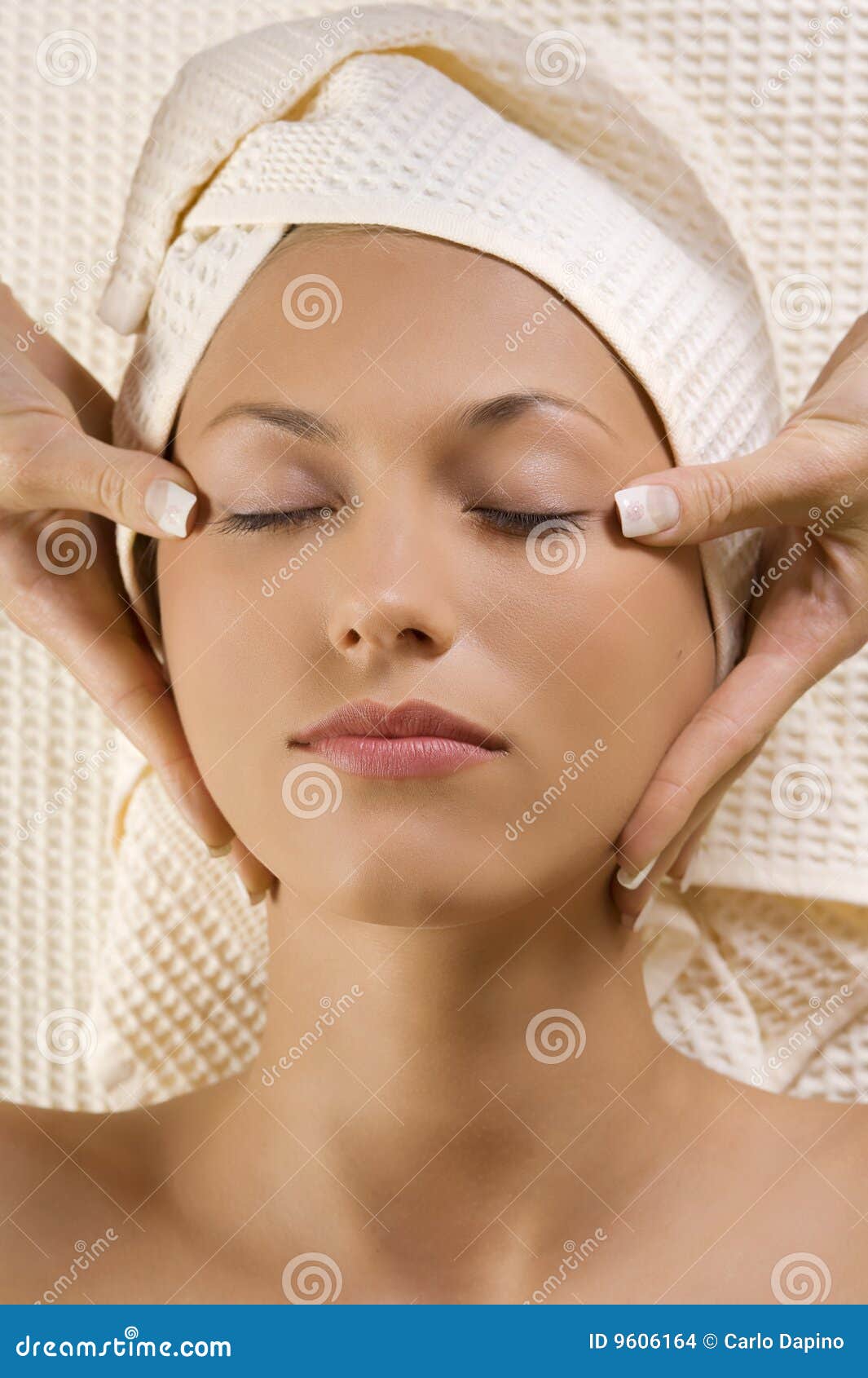 Hands Massage on Head Temple Stock Photo Image of adult, female 9606164