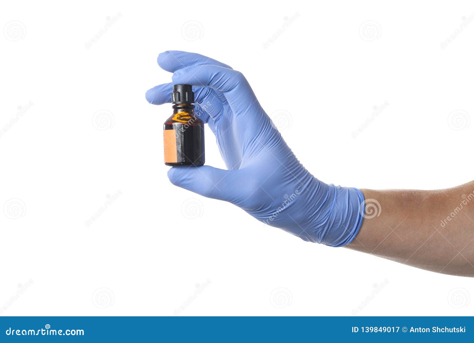 Hands Of A Medic Wearing A Blue Latex Gloves Stock Image Image Of
