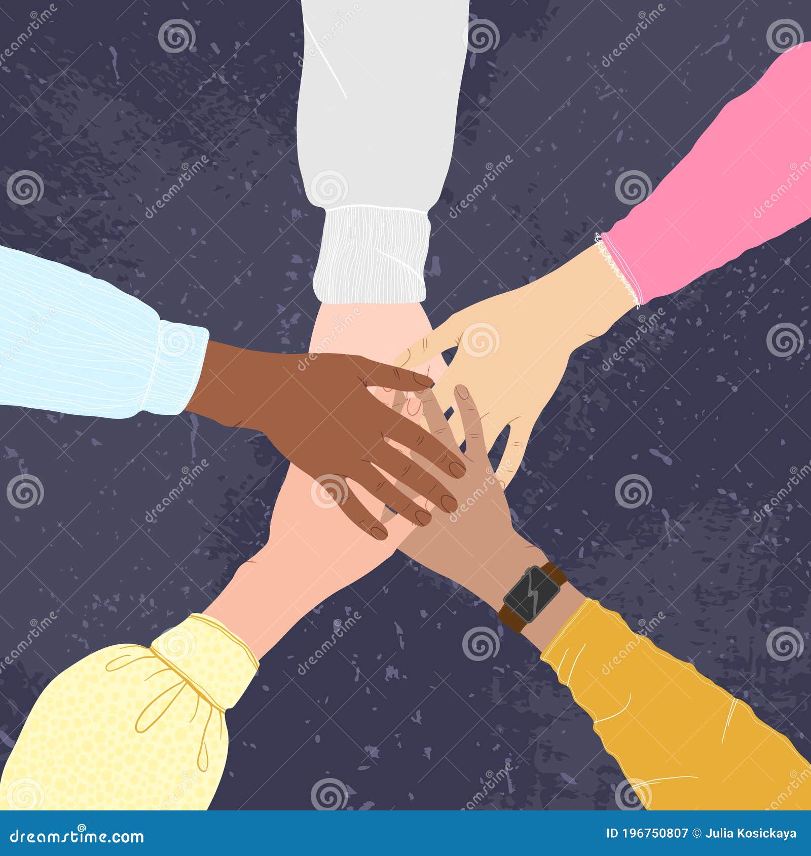 Hands of Multiethnic People Making Unity, Togetherness, Support and Solidarity Gesture. Flat Vector Cartoons Design Stock Vector - Illustration of hand, ethnic: 196750807 Hands of Multiethnic People Making Unity, Togetherness, Support and Solidarity Gesture. Flat Vector Cartoons Design Stock Vector - Illustration of hand, ethnic: 196750807