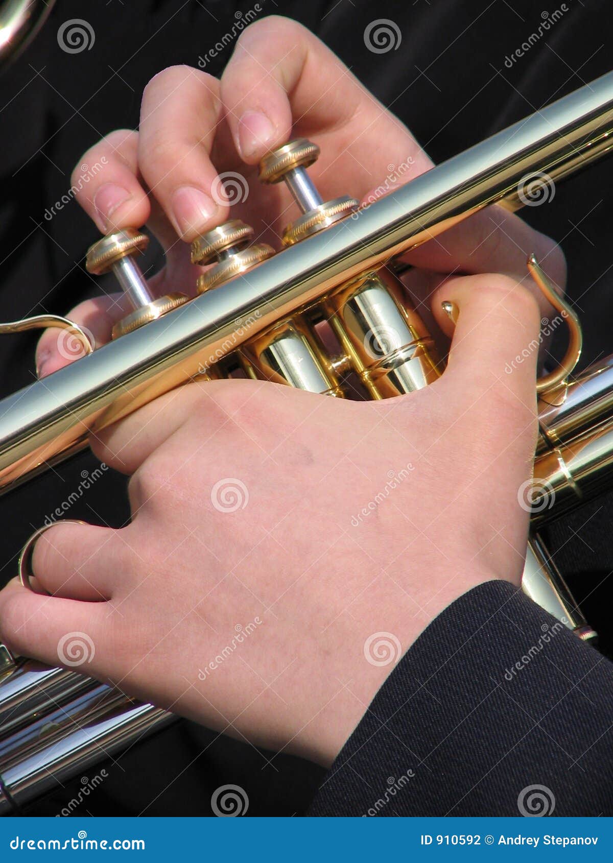 Hands of the musician stock photo. Image of march, note 910592