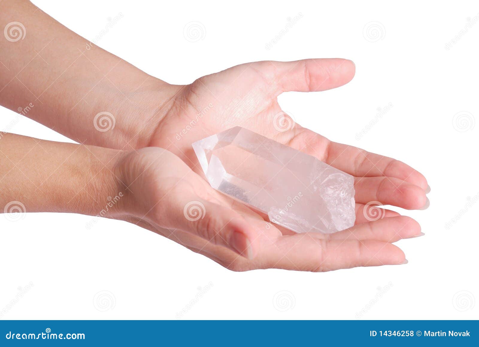 Hands Offering Quartz Crystal Stock Photo Image of glossy, igneous