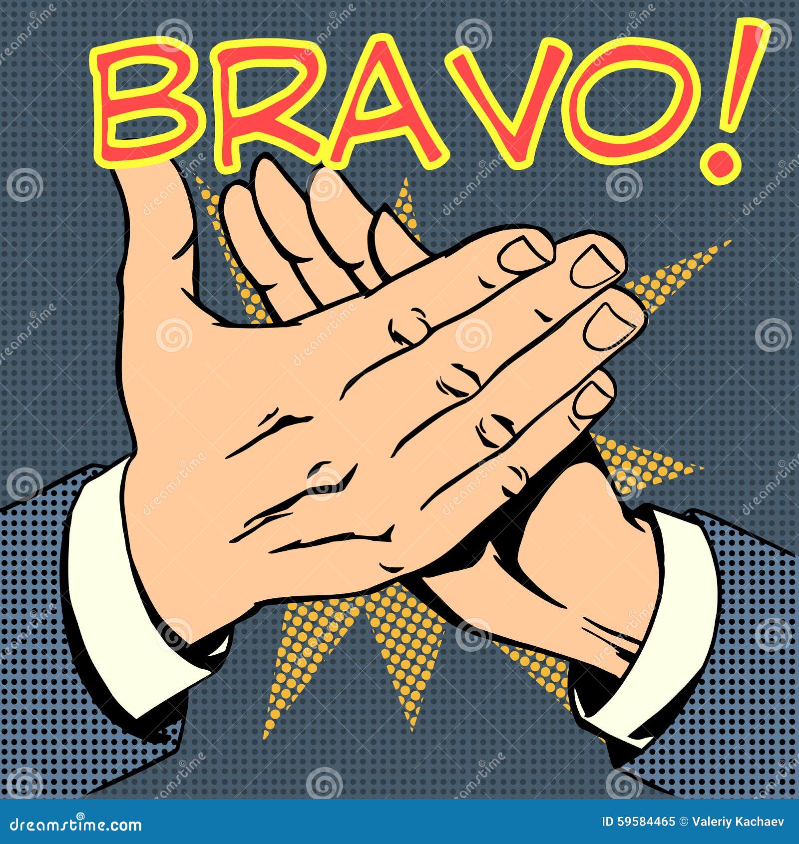 hands palm applause success text bravo