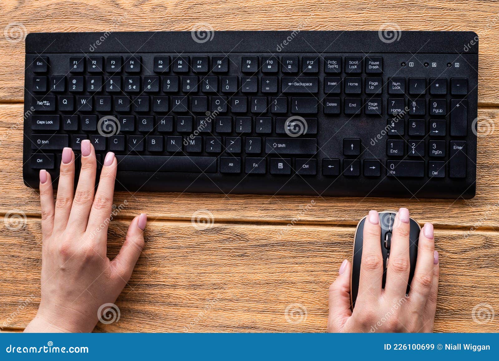 Hands Pointing Pressing Computer Keyboard Keys Typewriting New Ideas. Fingers Tapping Typing
