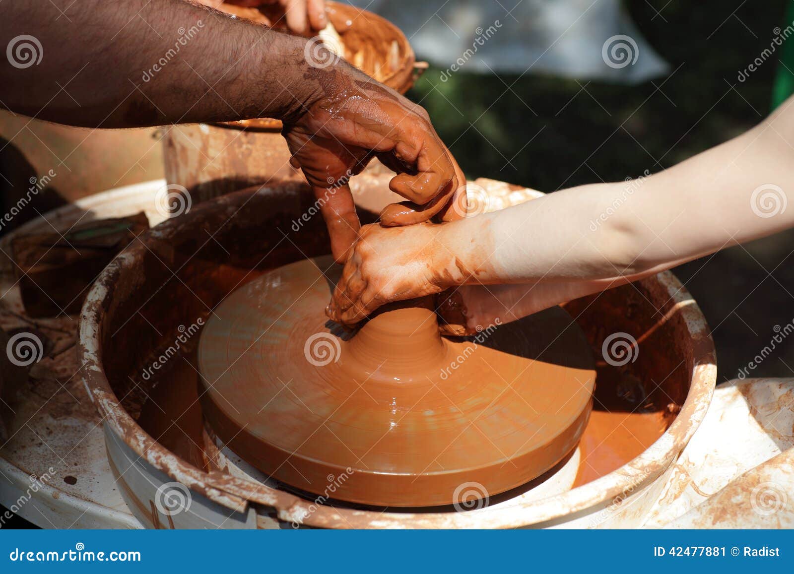 Hands of Potters on a Wheel Stock Image Image of adjusting, abstract