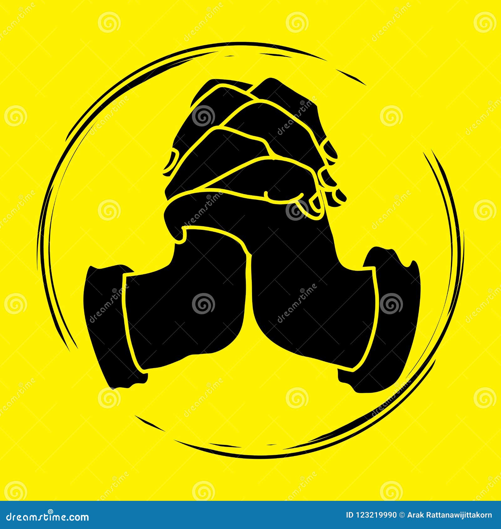 Hands Prayer, Christian Praying, Thank You GOD Stock Vector