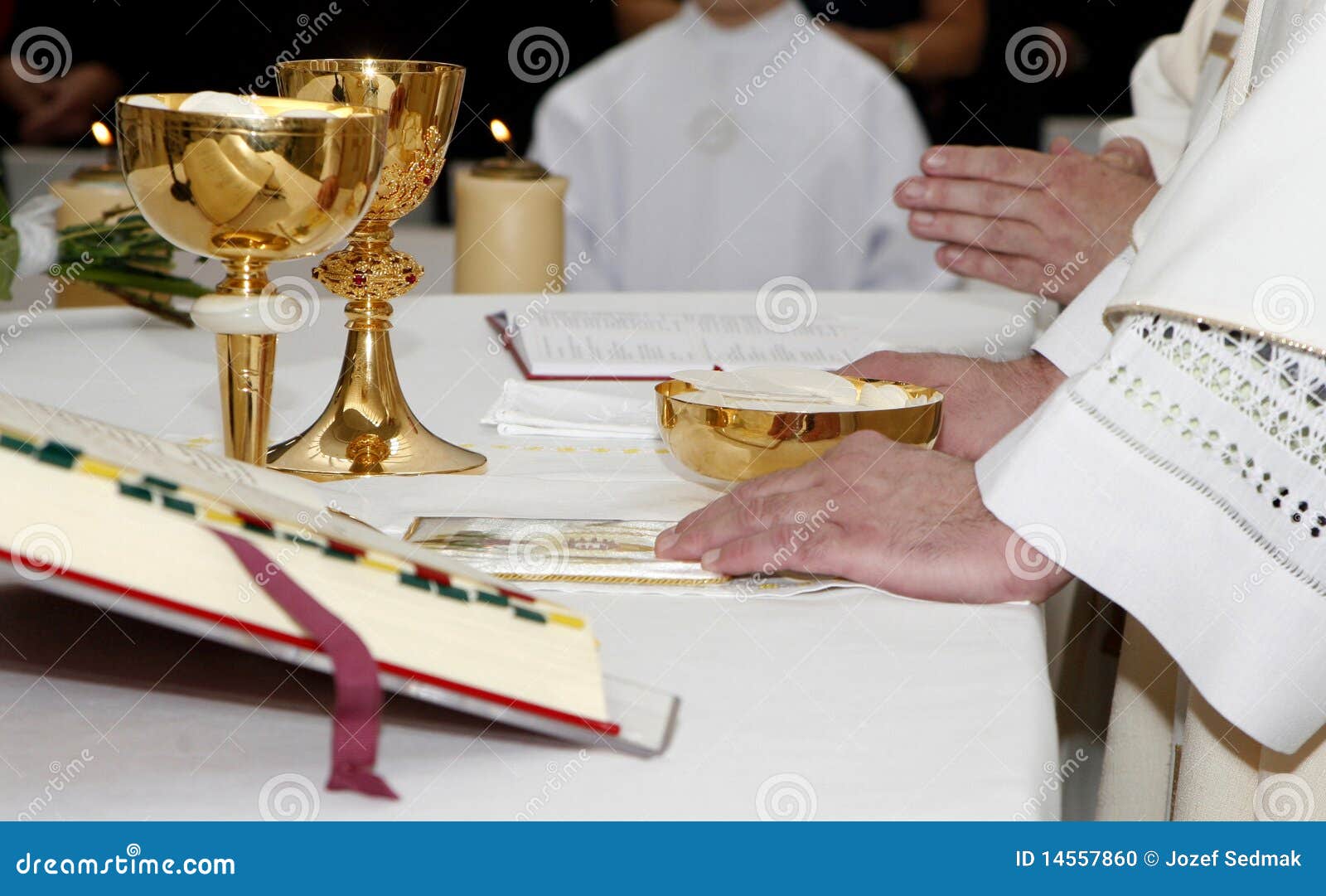 Hands of Priest by the Mass Stock Photo - Image of detail, faith: 14557860