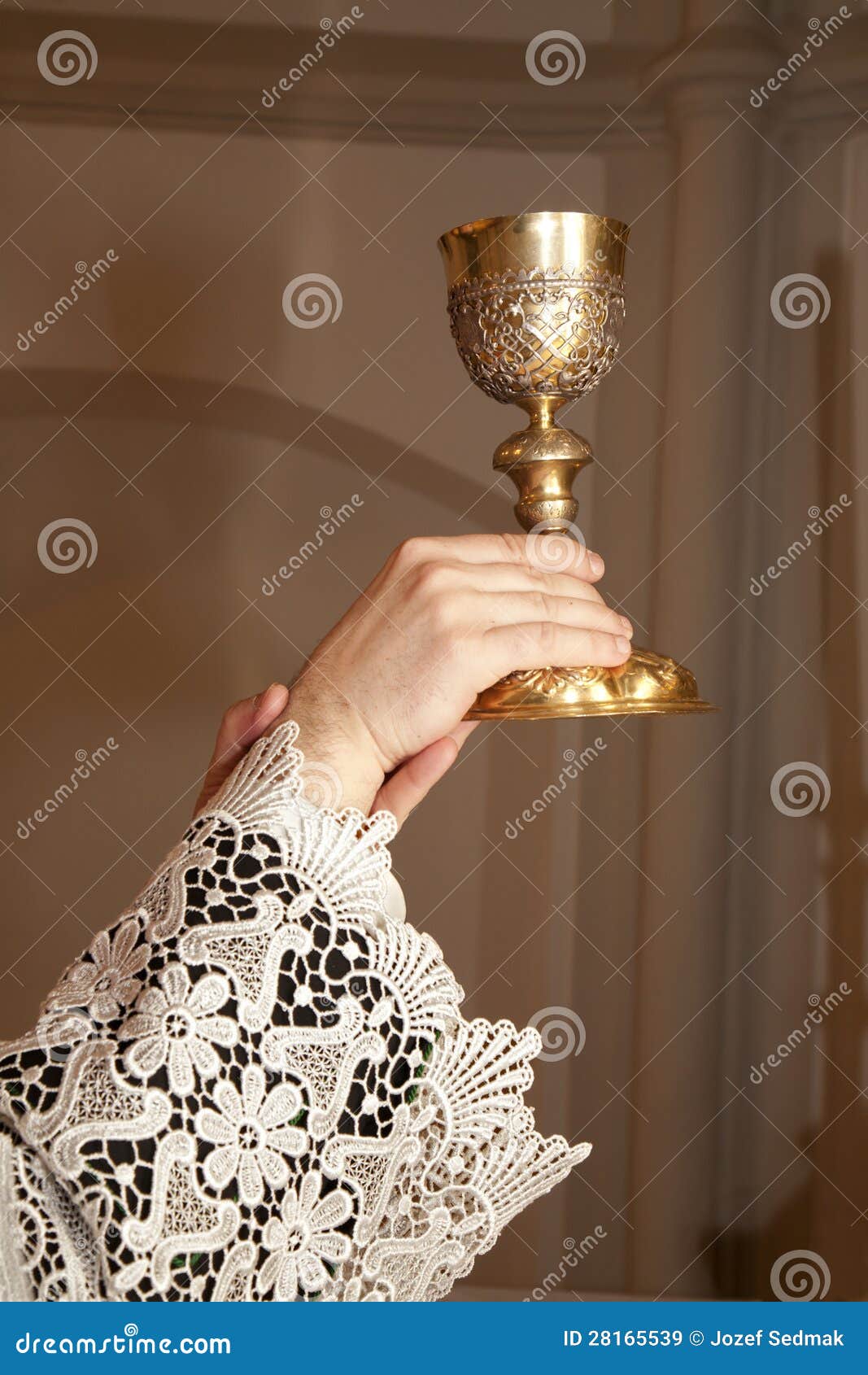Hands of Priest by the Mass Stock Image - Image of catholicism