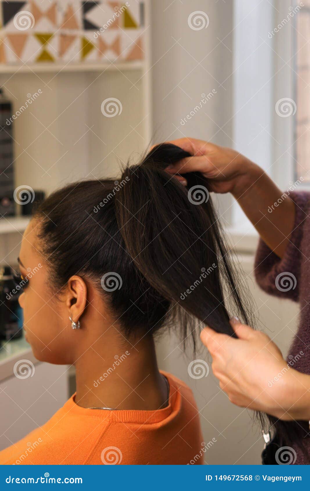 Process of Creating Hairstyles Stock Photo - Image of backcomb, hair:  149672568