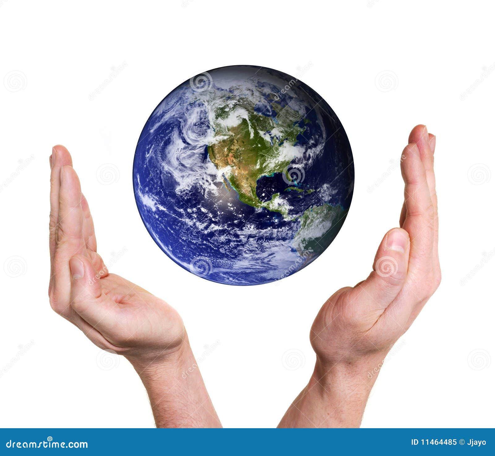 hands protecting planet earth