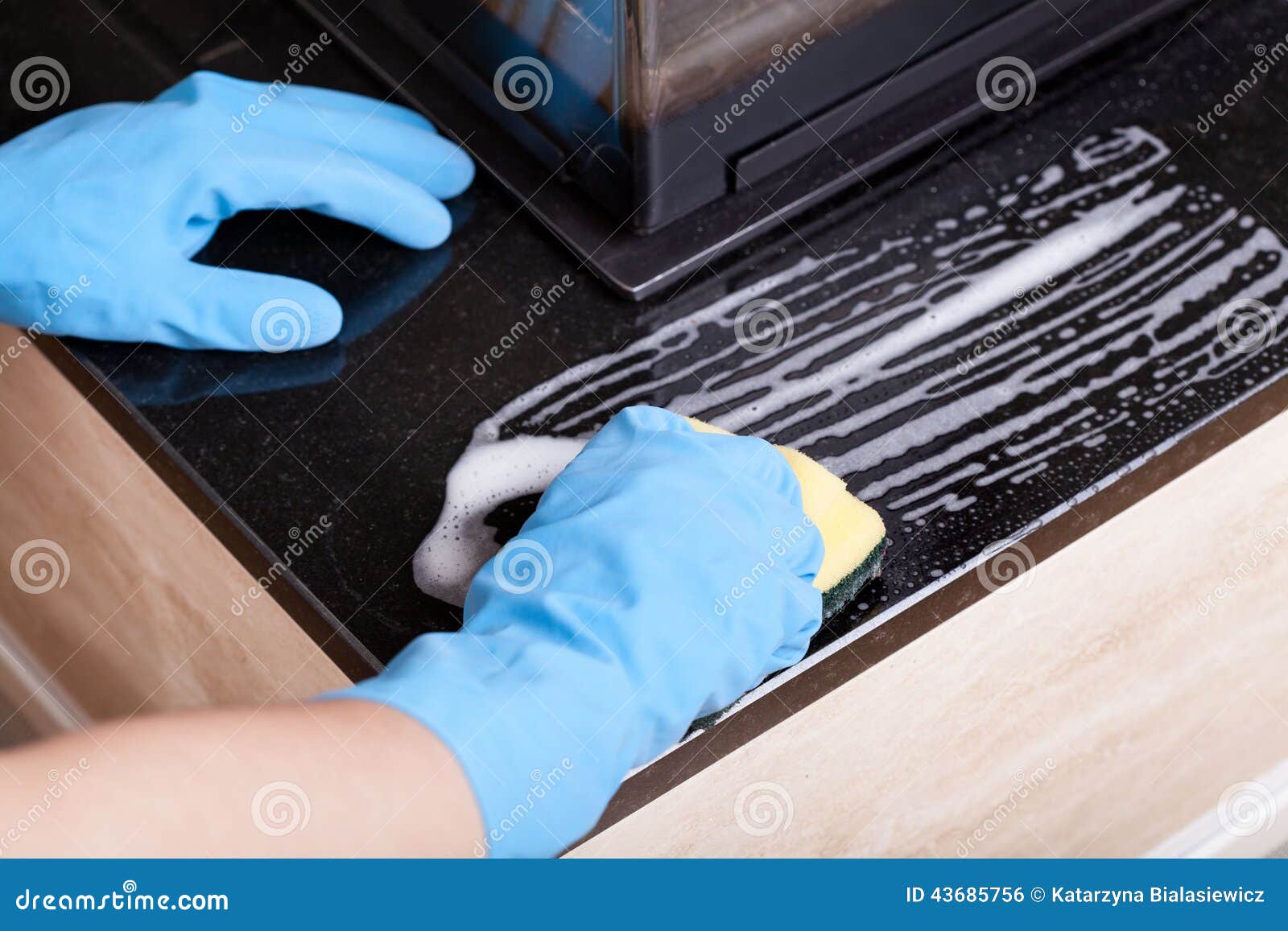 Hands in Rubber Gloves Cleaning the Fireplace Stock Photo Image of