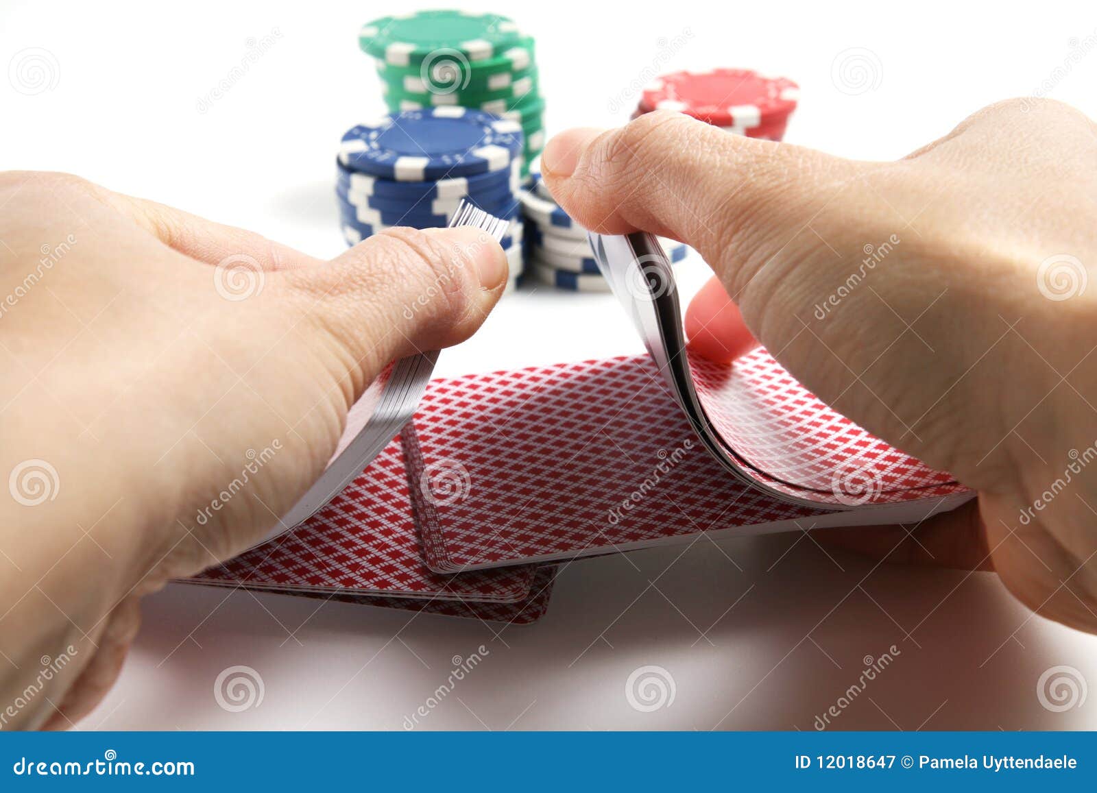 Hands shuffling cards stock image. Image of stack, cards 12018647