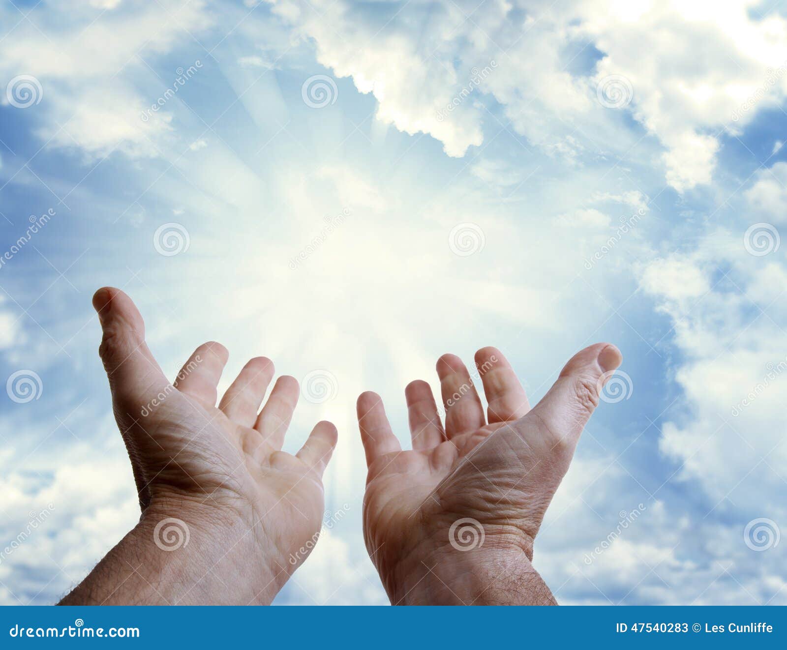 Hands In Sky Stock Photo Image 47540283