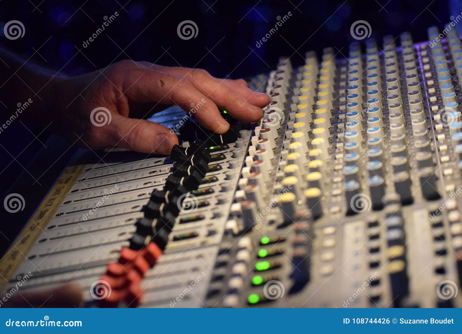 Sound man at work stock photo. Image of show, sound 108744426