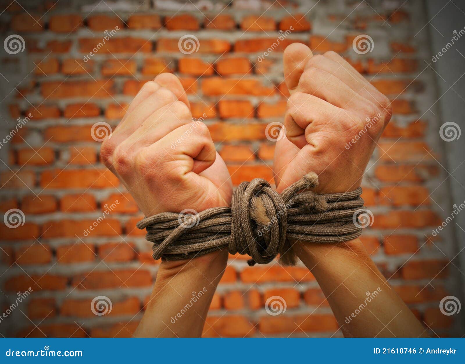 Hands Tied Up With Chains Stock Photography 23003138