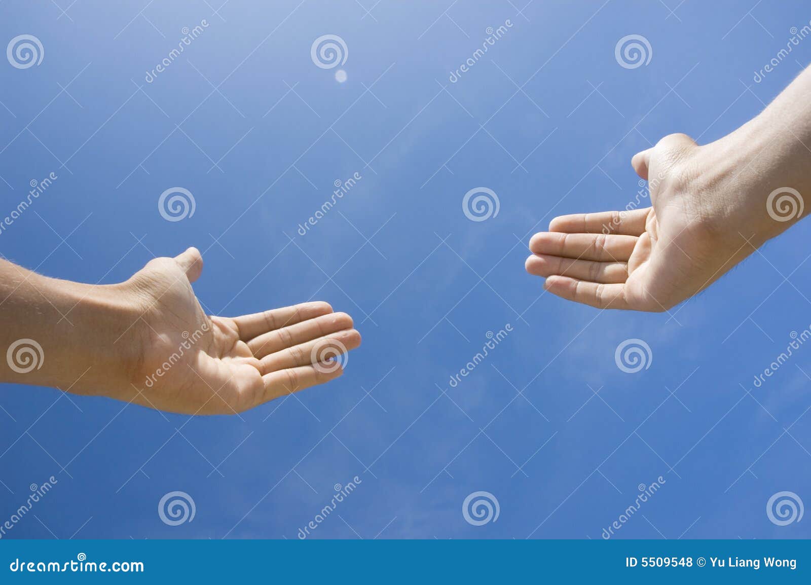 Hands toward sky stock photo. Image of person, people 5509548