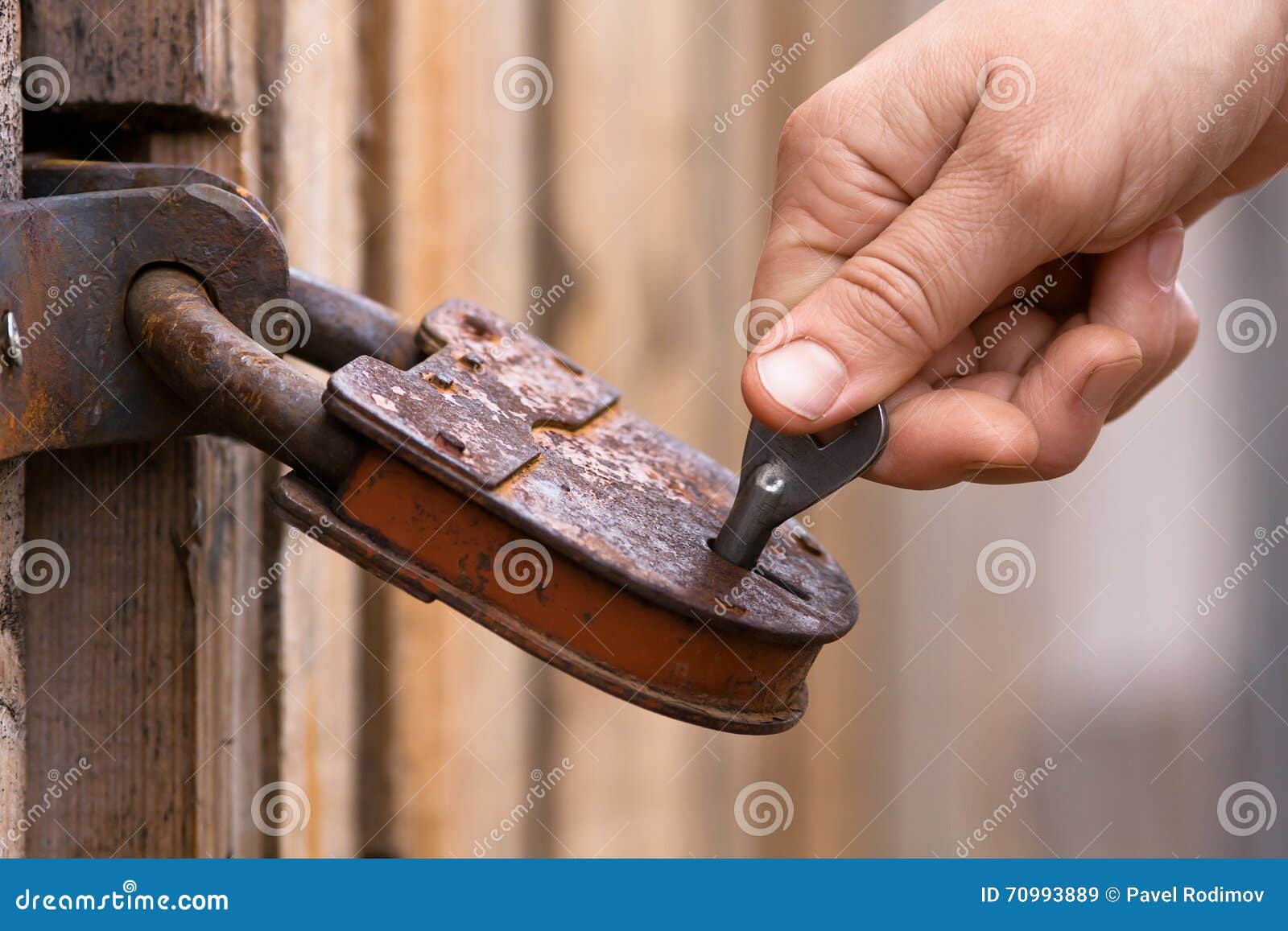 Hands Unlocking the Padlock, Closeup Stock Image Image of entry