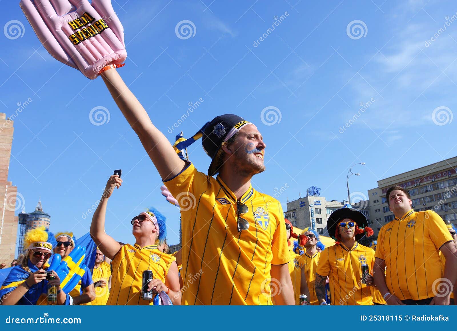Hands up football fans editorial image. Image of people 25318115