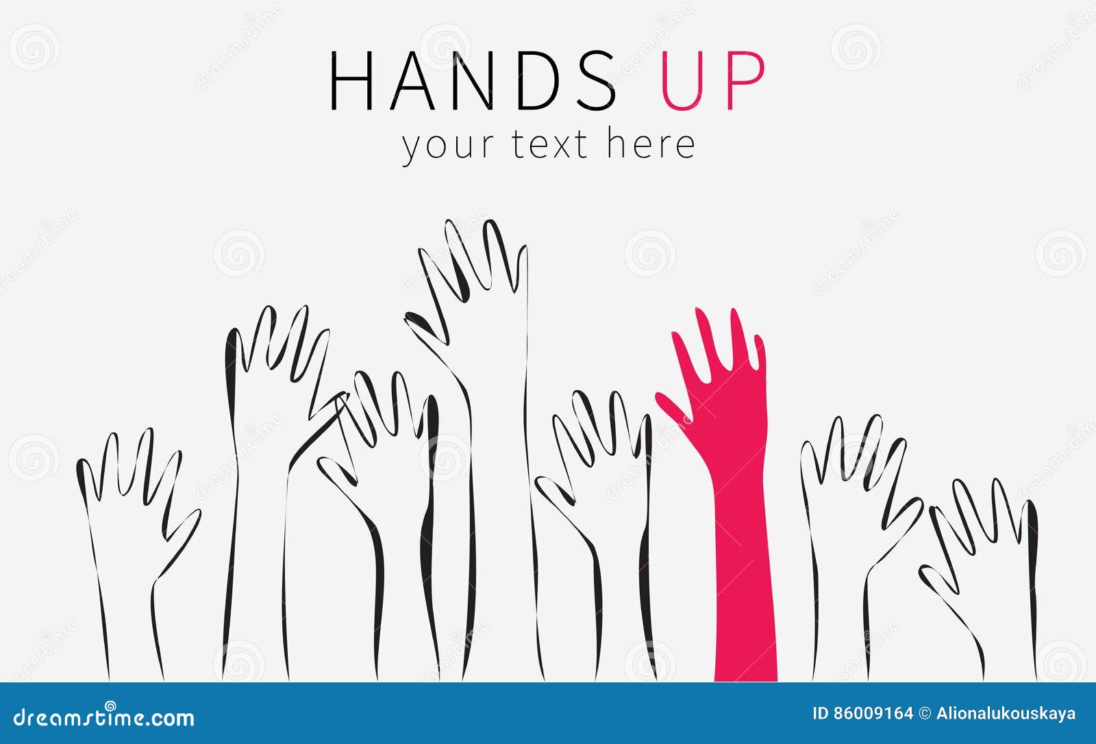 Hands Up Silhouette. Monochrome Cartoon Hands Raised Up In The Air, The ...