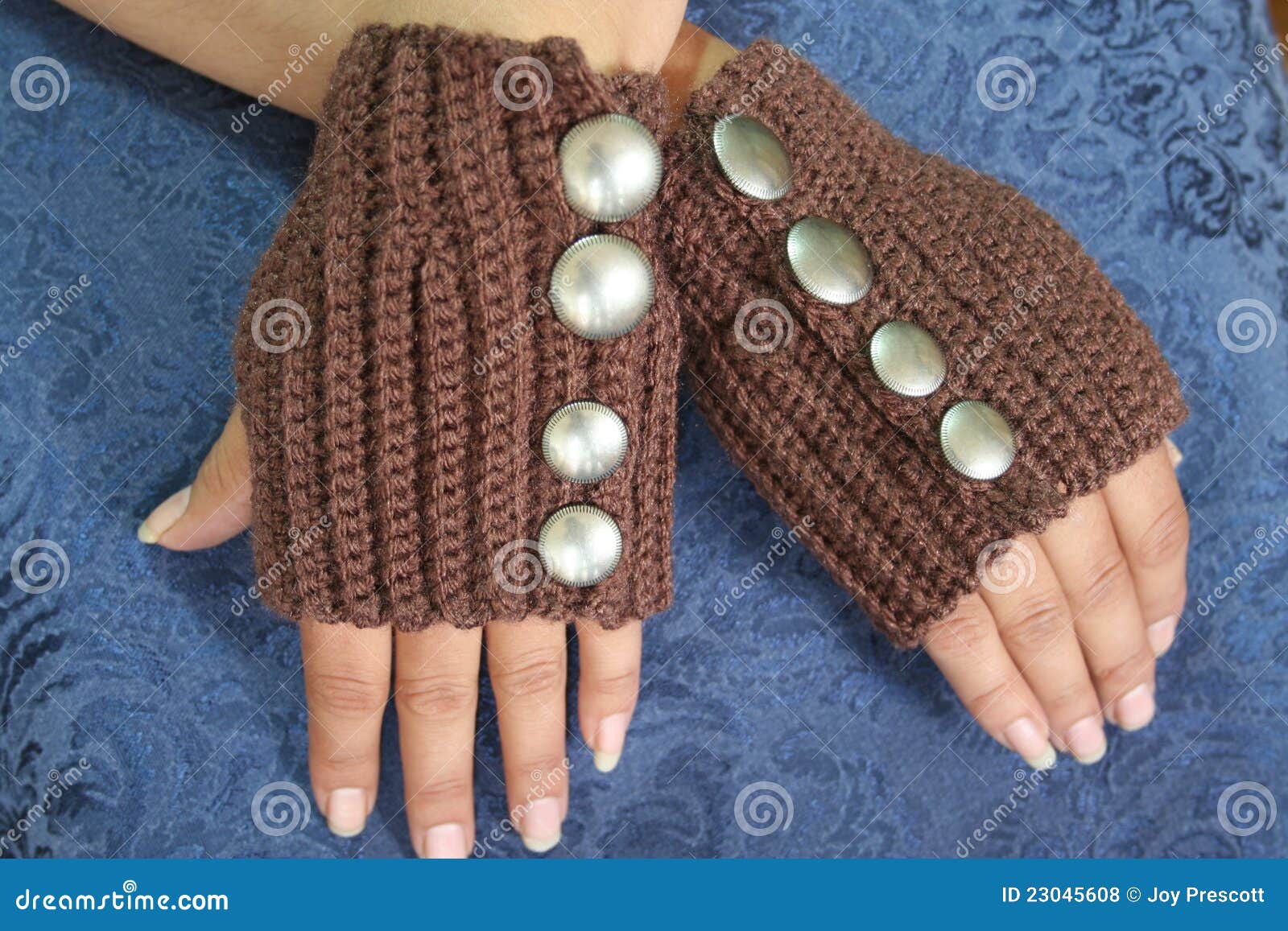 Hands Wearing Fingerless Gloves Stock Photo Image of fashion, person