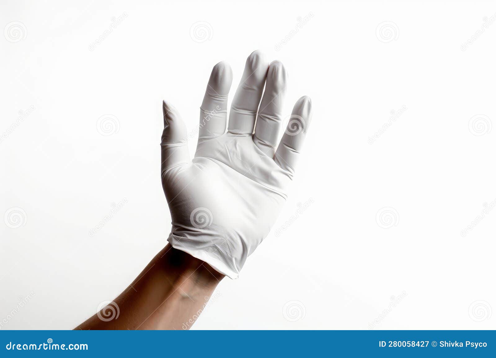 Hands Wearing White Gloves Generative AI Stock Illustration