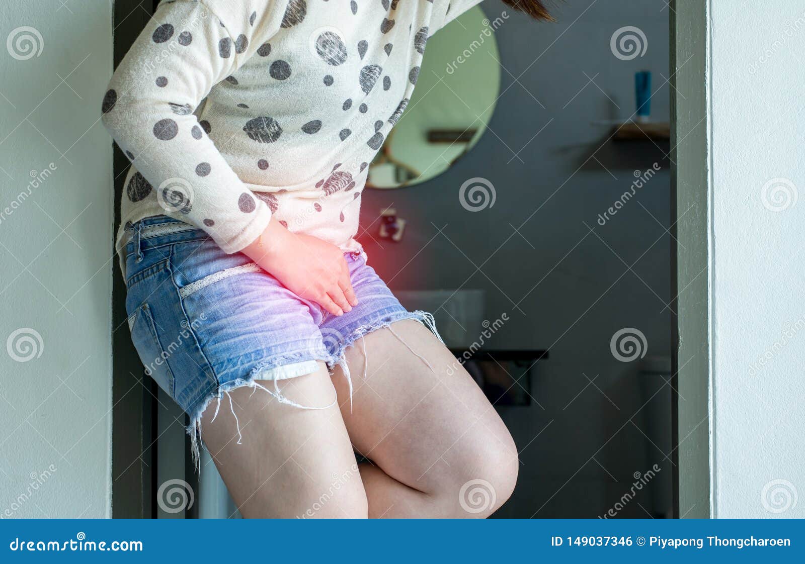 Hands Woman Holding Her Crotch,Female Need To Pee,Urinary