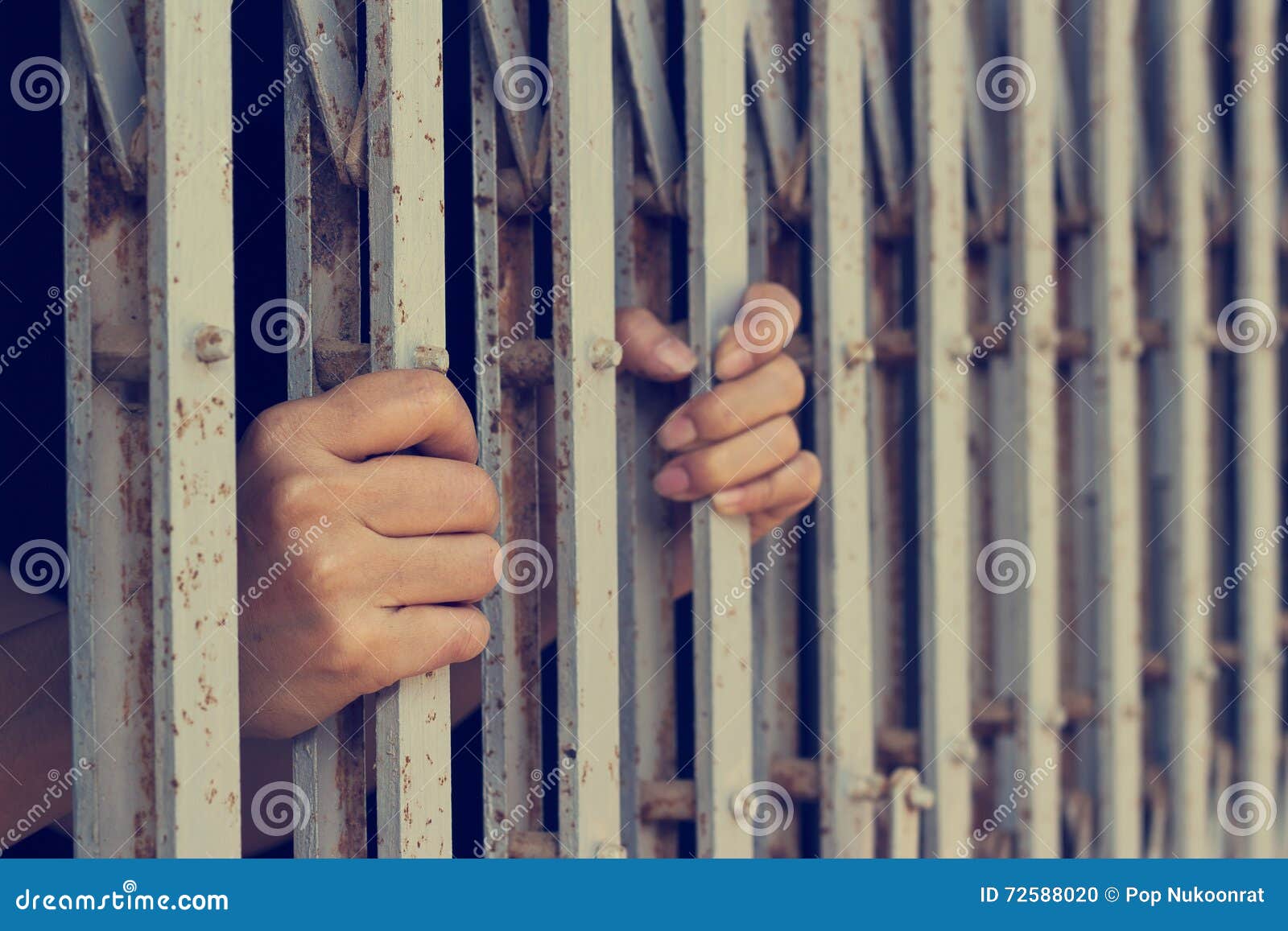 hands of woman who was imprisoned