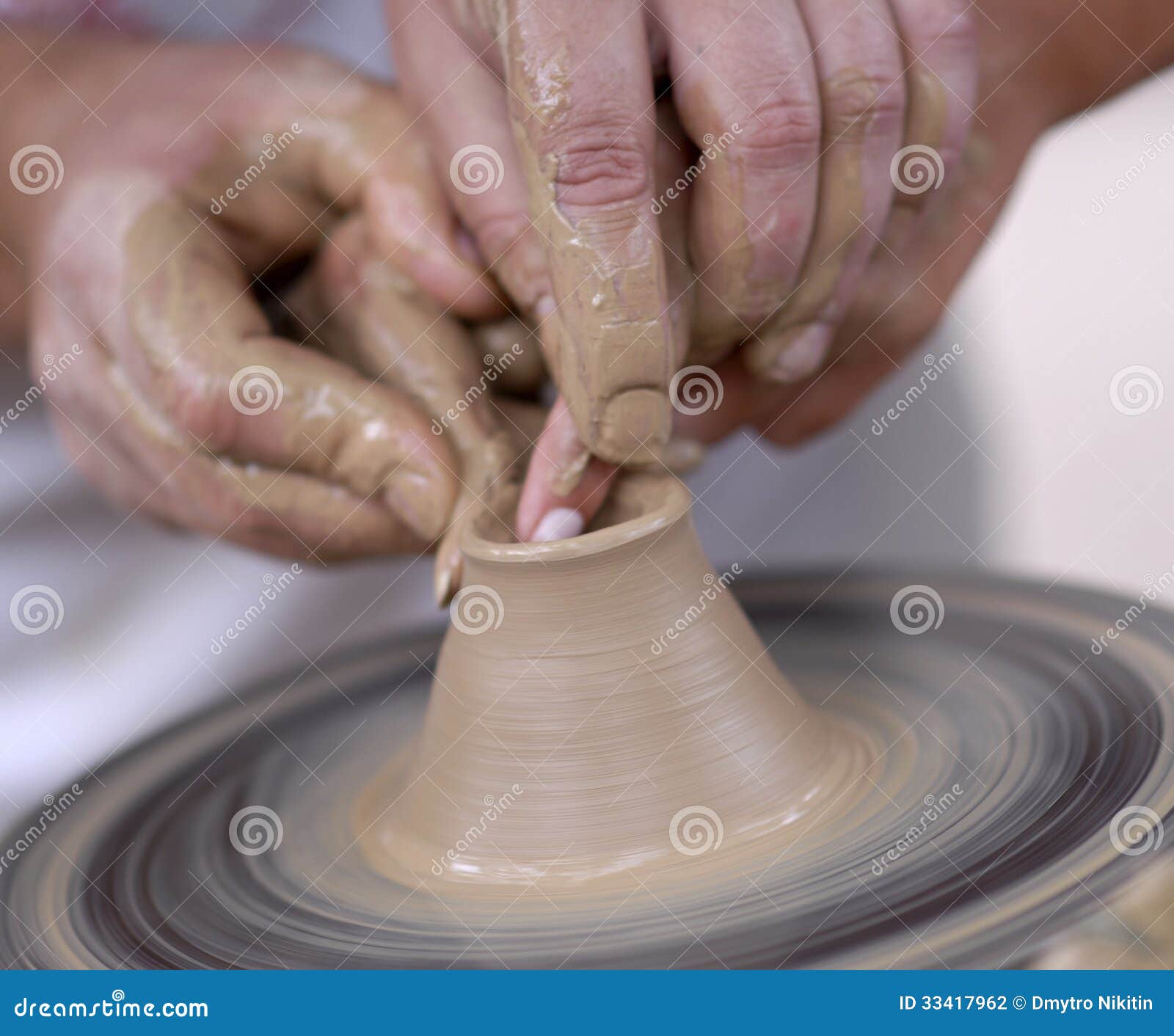 Hands working on pottery stock photo. Image of create 33417962