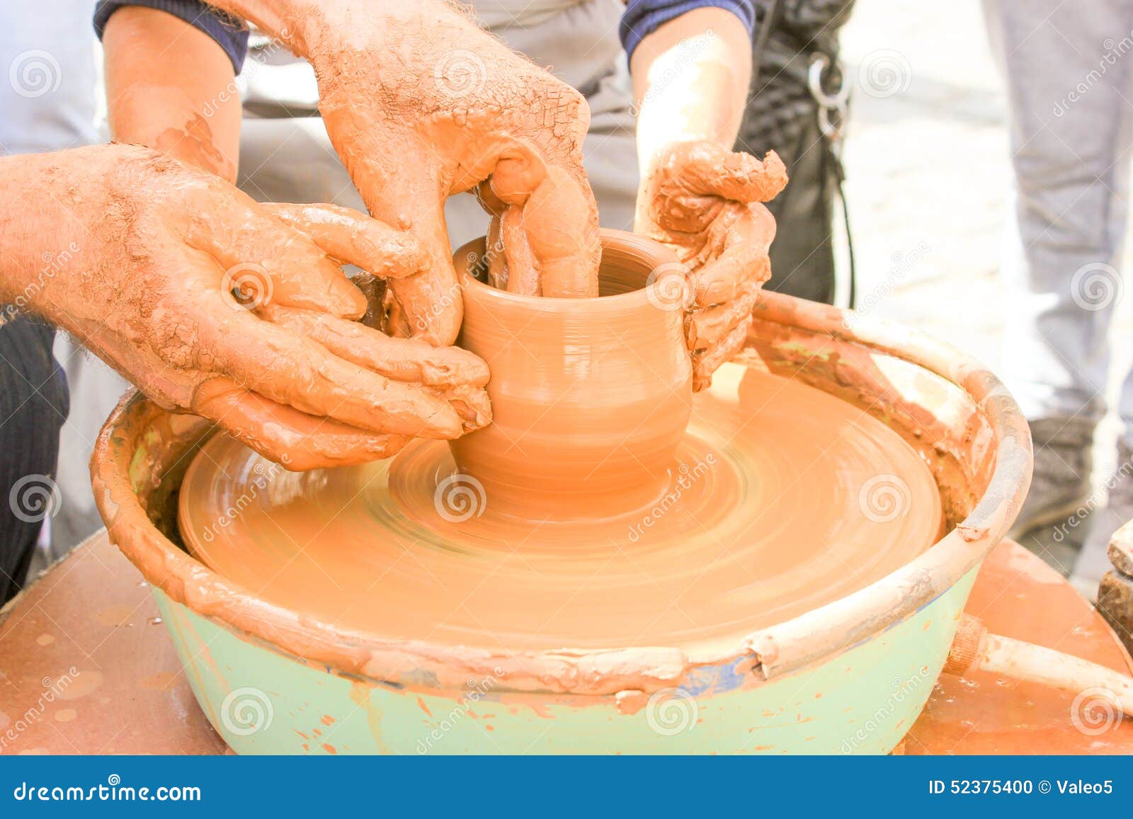 Hands Working on Pottery Wheel Stock Photo Image of handwork, hobbies