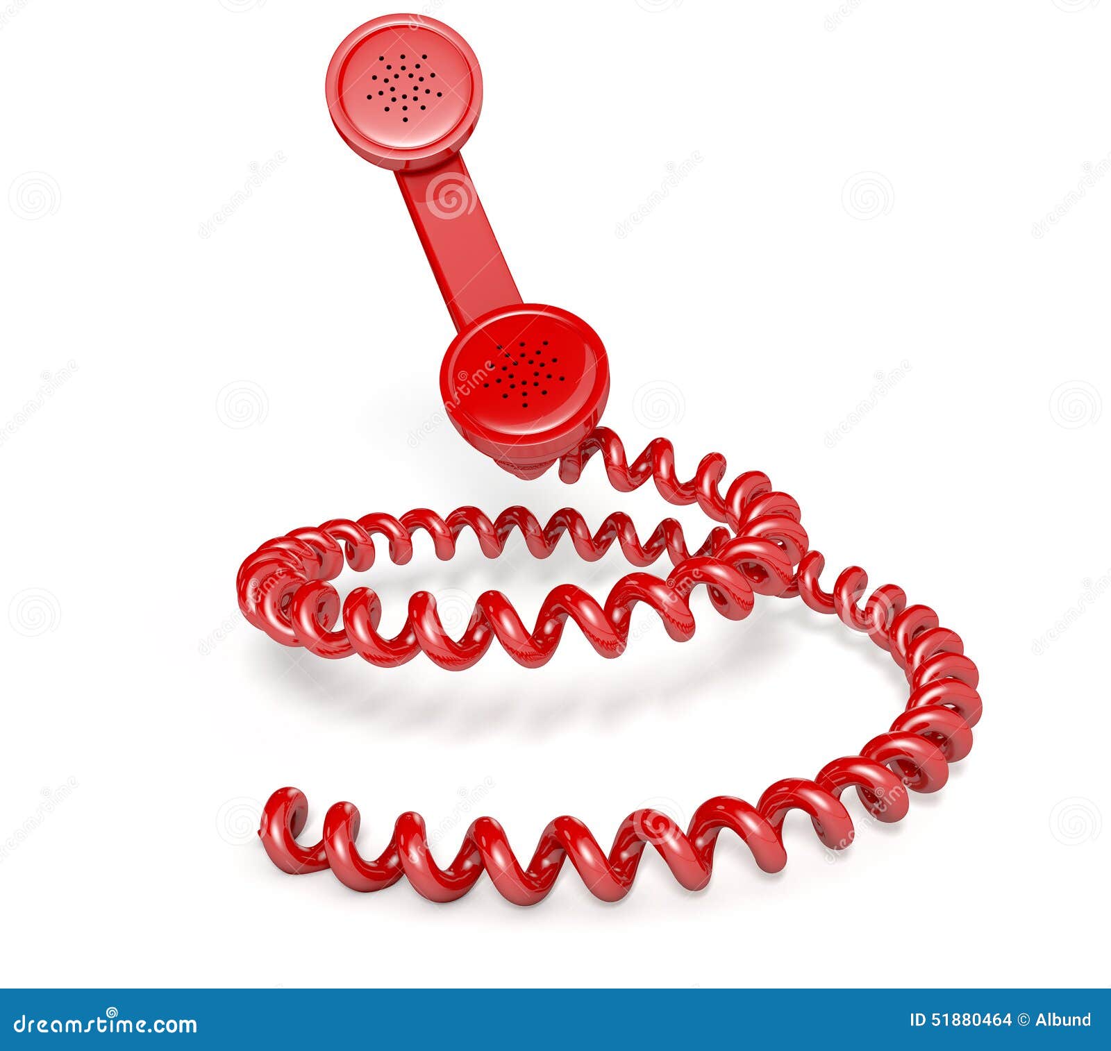 handset and coiled cord