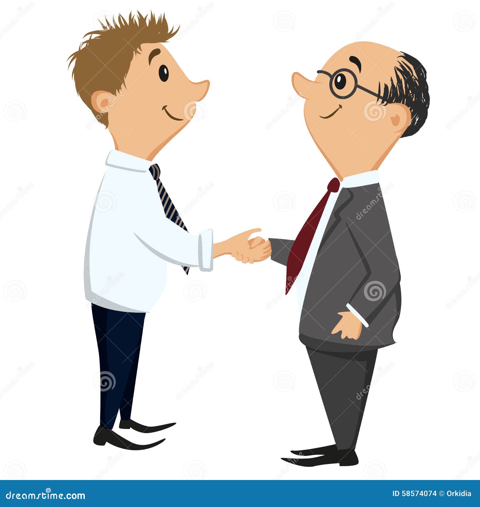 Handshake stock vector. Illustration of greeting, simple - 58574074