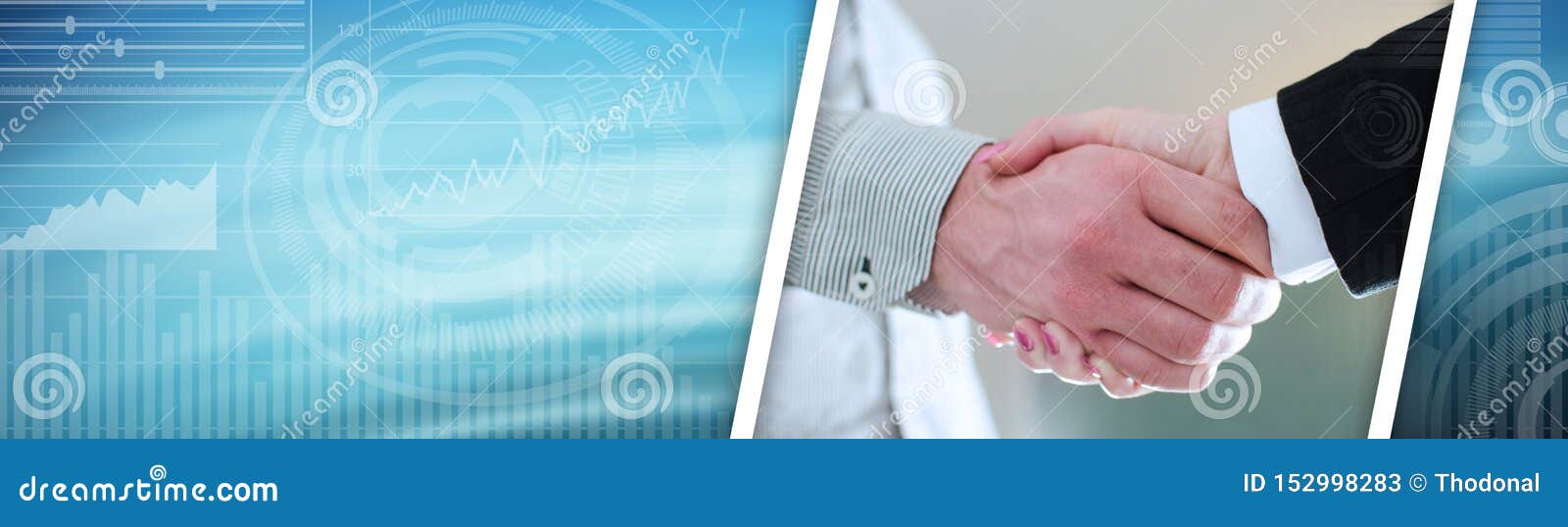 Business Handshake; Panoramic Banner Stock Image Image of success