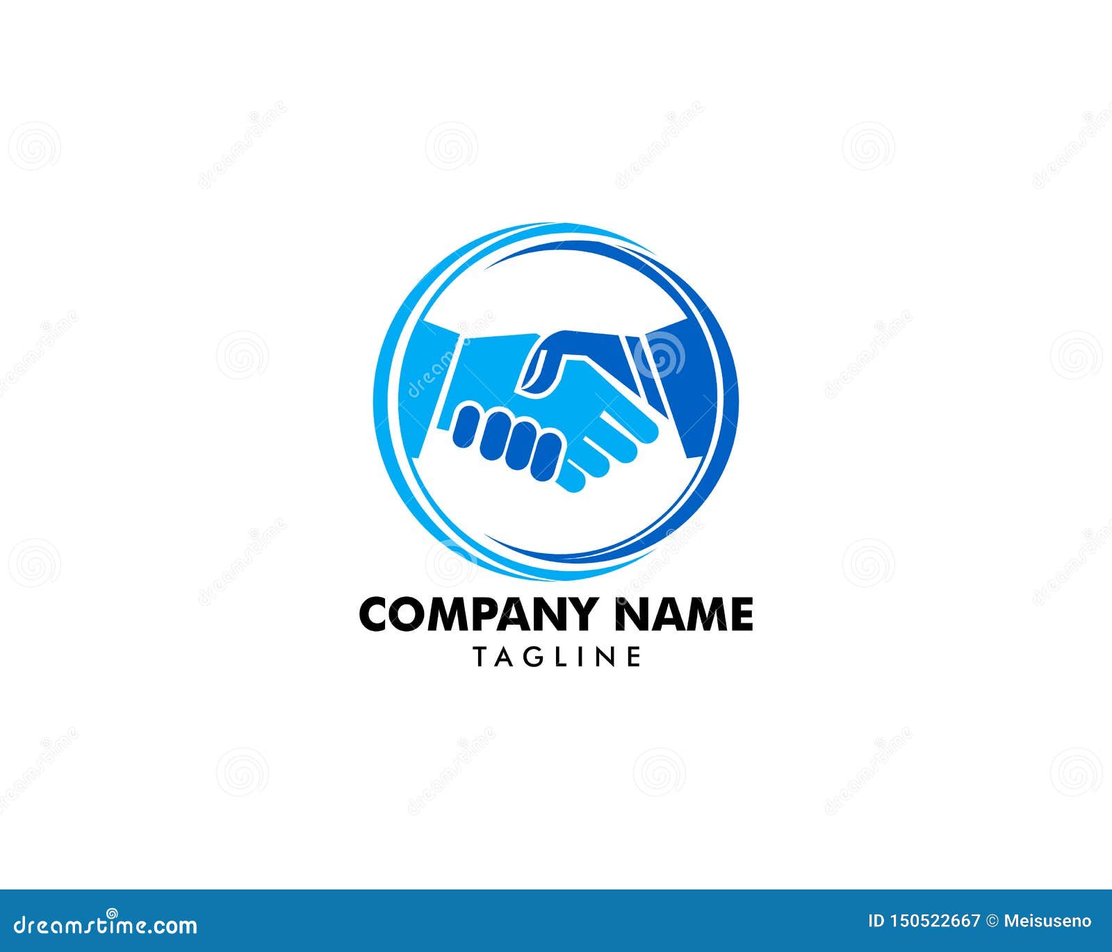 Handshake in Circle Logo Template Stock Vector - Illustration of help ...